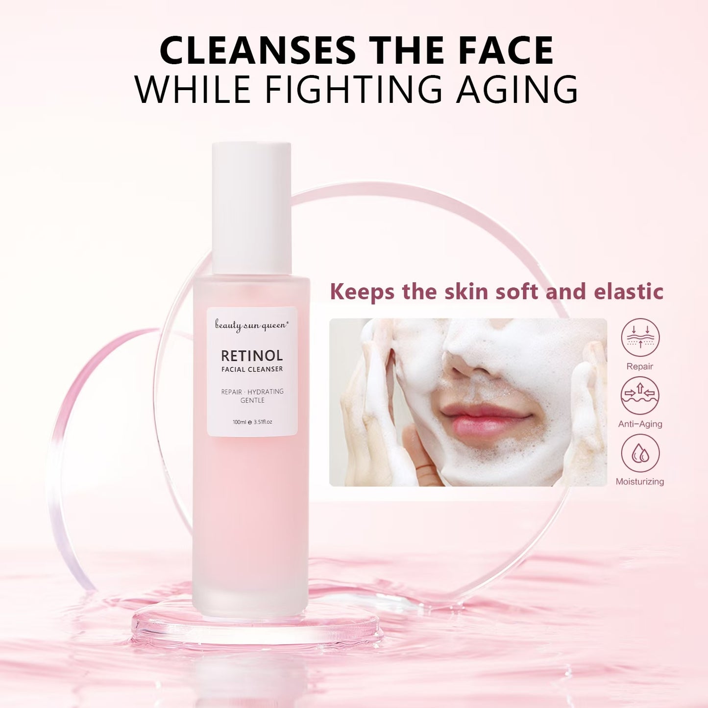 Produit visage au rétinol pour une peau propre et lumineuse”