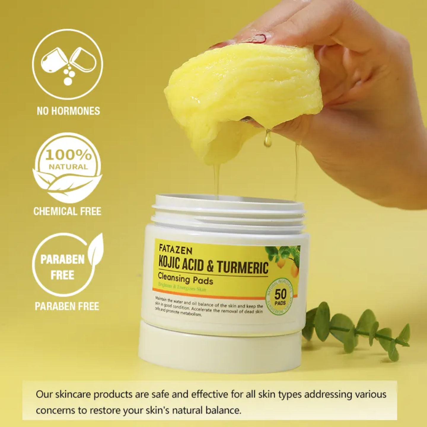 Soin visage éclaircissant au curcuma, acide kojique et vitamine C