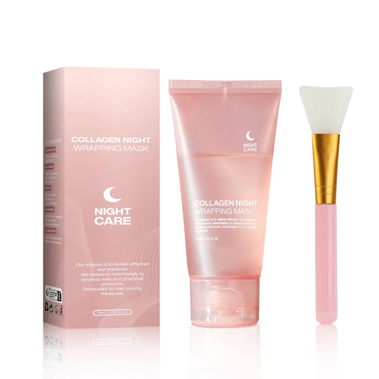 Masque visage au collagène avec spatule – soin de nuit éclat & fermeté