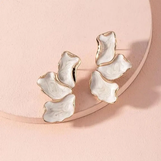 Boucles d’oreilles dorées en forme de fleur – acier inoxydable chic