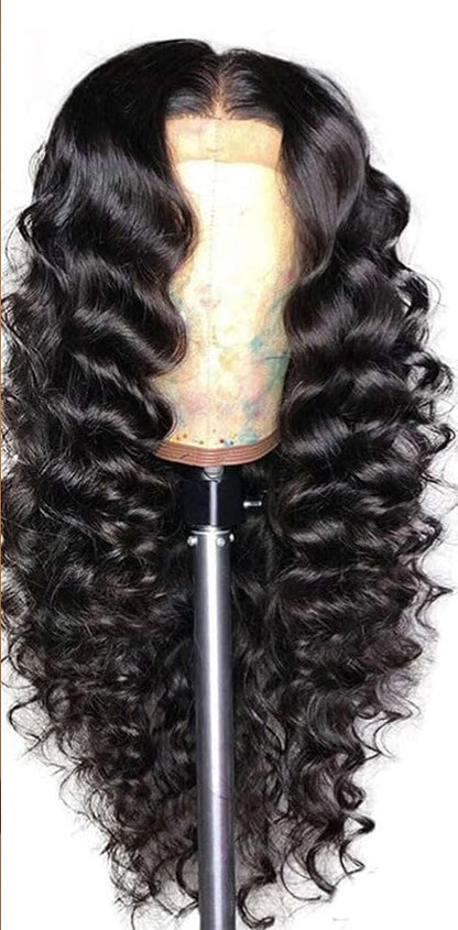 Perruque Loose Wave en Cheveux Humains – Dentelle HD 13x4 – Effet Naturel