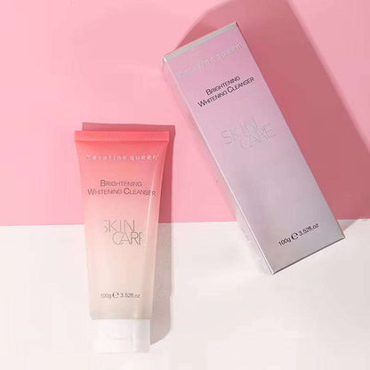 Gel Nettoyant Visage rose en tube, avec boîte assortie, formule éclaircissante et contenance de 100 g