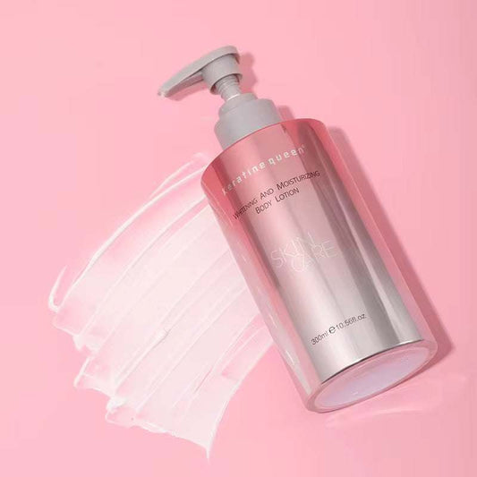 Lait Corps Éclat & Hydratation rose métallique avec pompe, flacon de lotion corporelle 300 ml