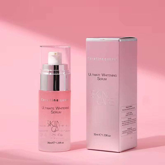 Sérum Visage coréen rose en flacon-pompe et boîte assortie, formule éclaircissante Skin Care