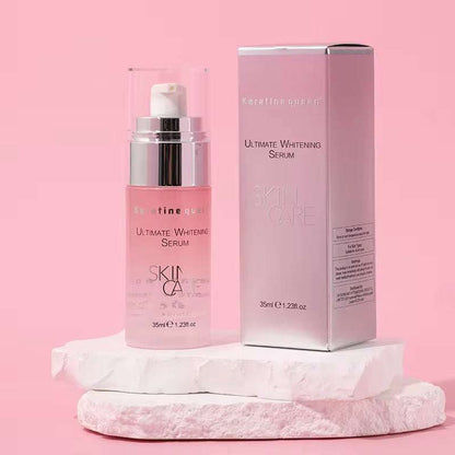 Sérum Visage coréen rose en flacon pompe avec boîte assortie, formule éclaircissante et format 35 ml